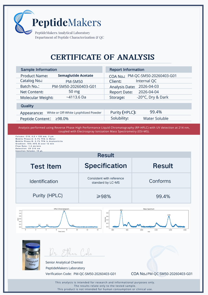 [SM50]SemagLutide-50MG – Peptide Makers
